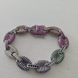 Inspired Gucci Puff Multicolor Link Bracelet